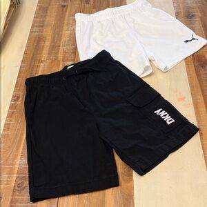 DKNY Black Cargo Shorts for Kids
